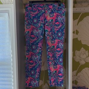 Lilly Pulitzer Kelly Skinny Ankle Pants in No Prob Llama print *matching set*